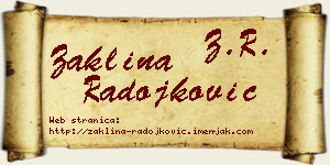 Žaklina Radojković vizit kartica